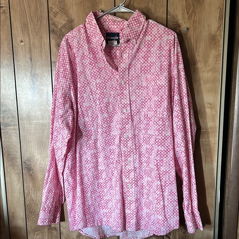 Wrangler Pink Patterned Button-Up Shirt